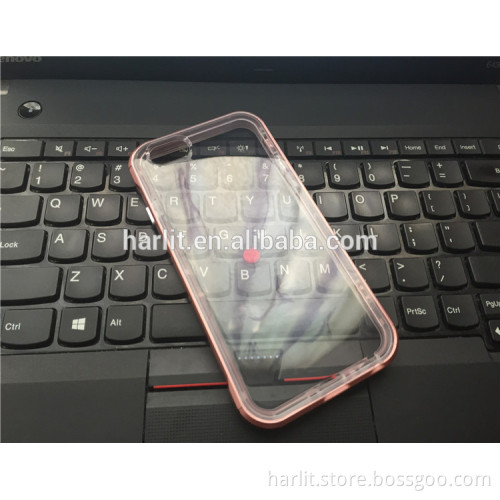 Slim PC Bumper Frame Hybrid Soft TPU Back Case For iPhone 7 Hard PC Bumper TPU Hybrid Back Case